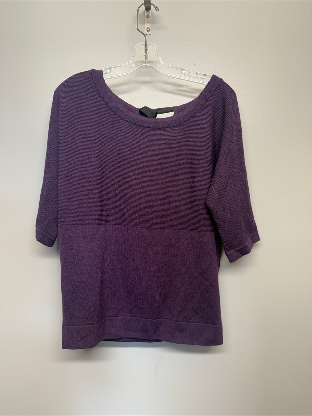 Tristan Wool Purple Crew Neck Sweater